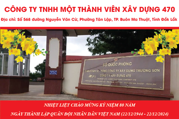 Công ty TNHH một thành viên xây dựng 470