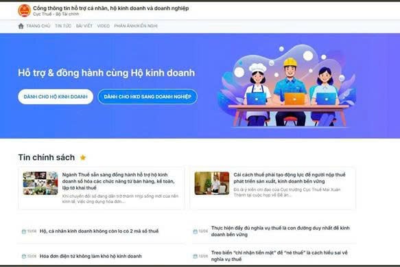 Chuẩn bị ra mắt Cổng thông tin hỗ trợ cá nhân, hộ kinh doanh và doanh nghiệp nộp thuế