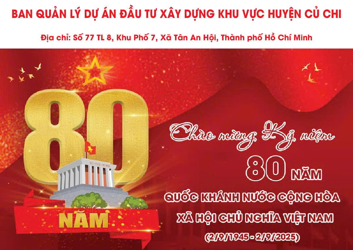 Ban quản lý dự án đầu tư xây dựng khu vực huyện Củ Chi